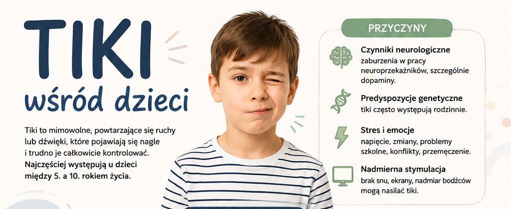 Read more about the article Tiki u&nbsp;dzieci – skąd się biorą i&nbsp;jak wspierać dziecko?